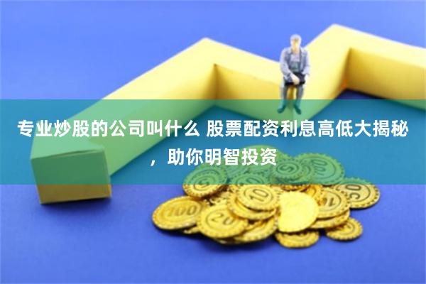 专业炒股的公司叫什么 股票配资利息高低大揭秘，助你明智投资